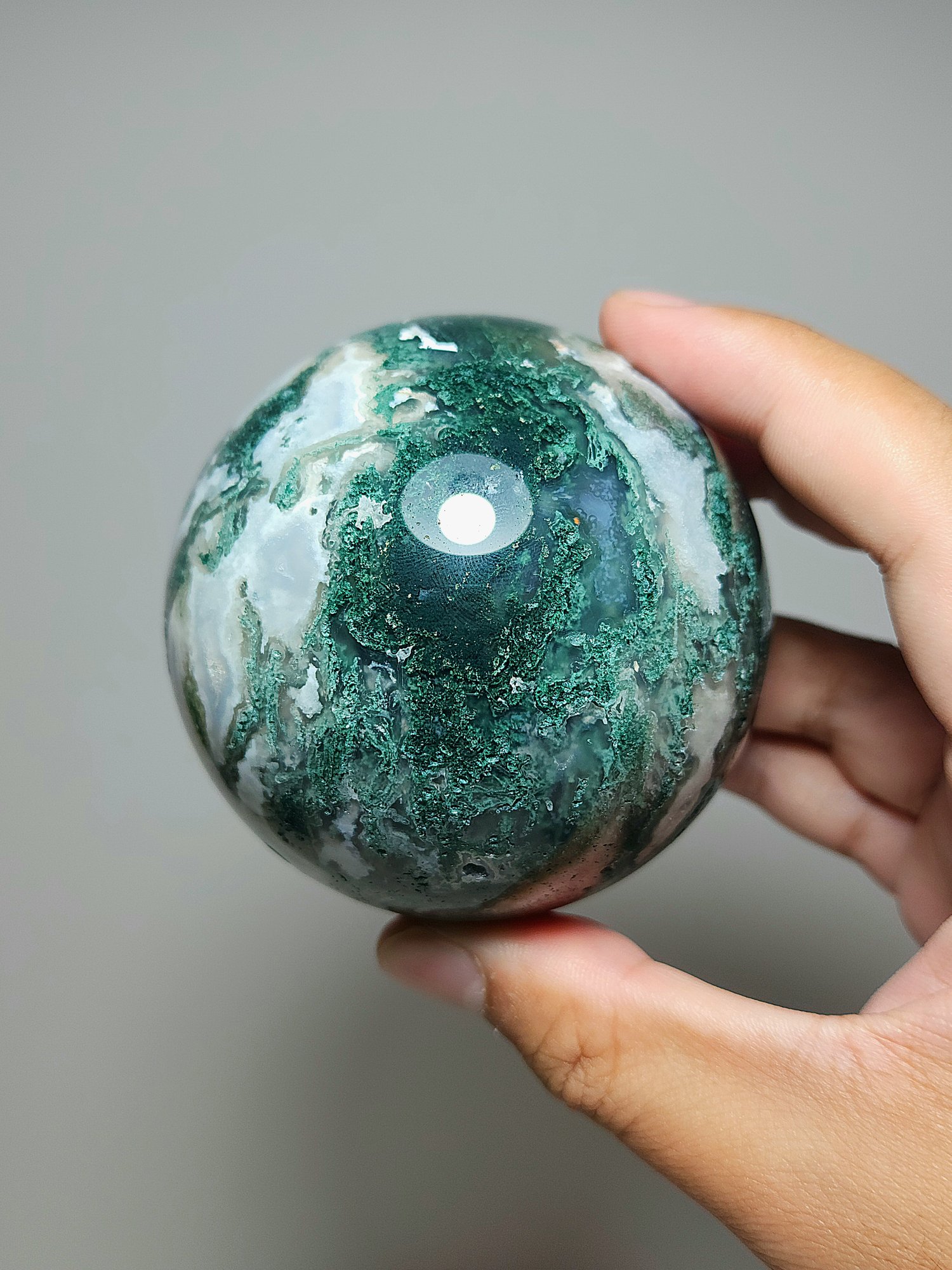 หิน Moss Agate HQ Sphere