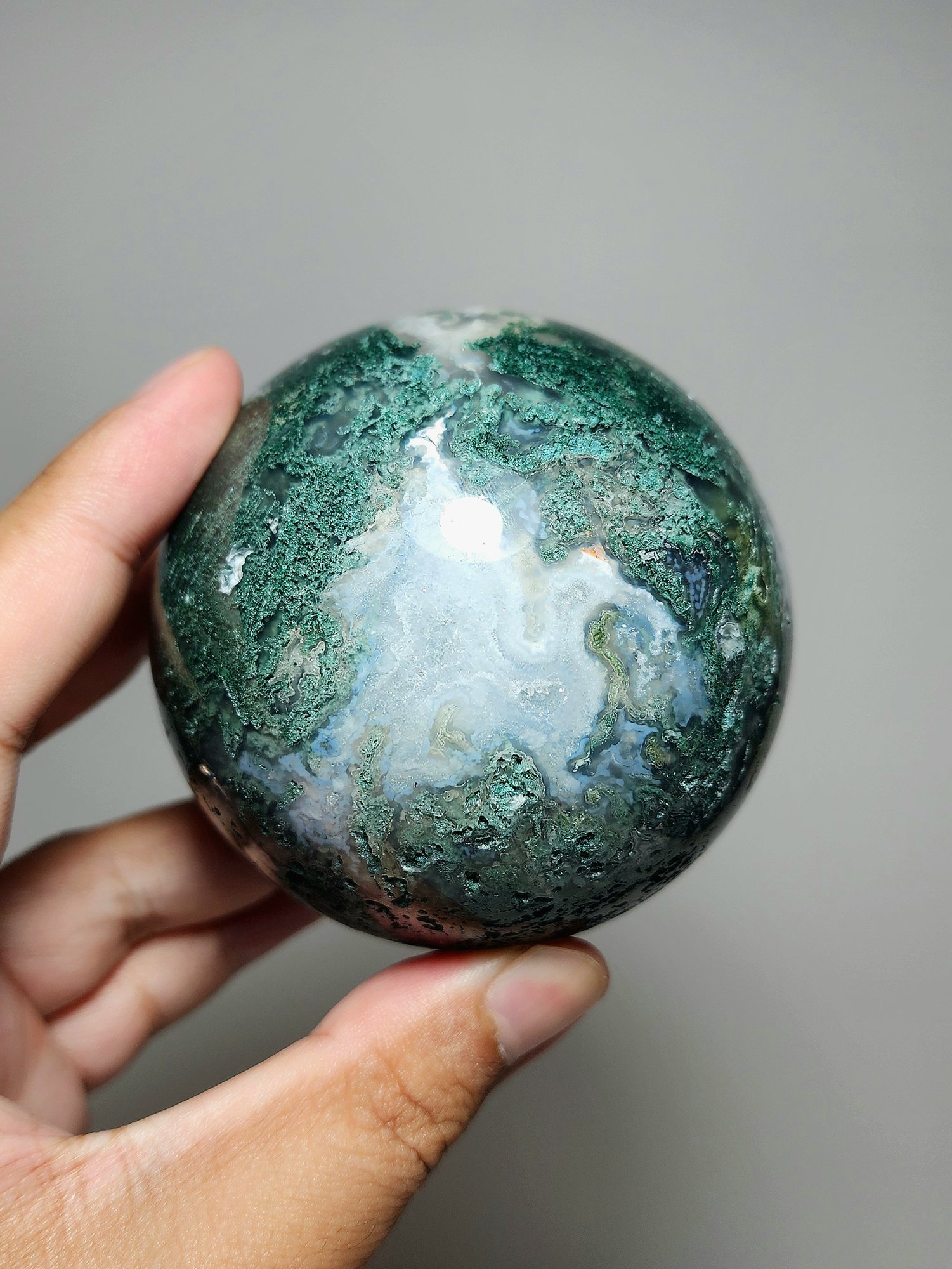 หิน Moss Agate HQ Sphere