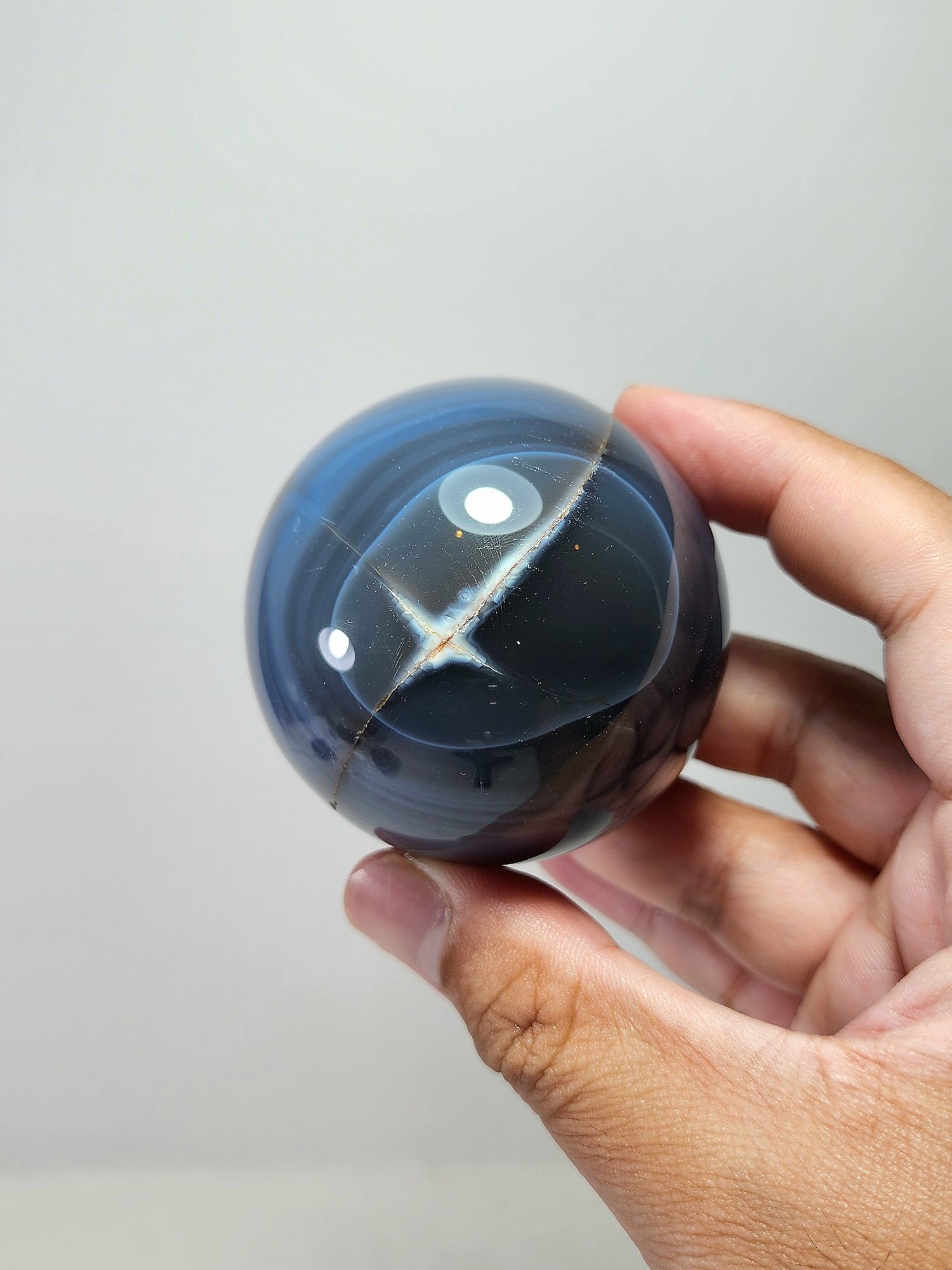 หิน Orca Agate Sphere