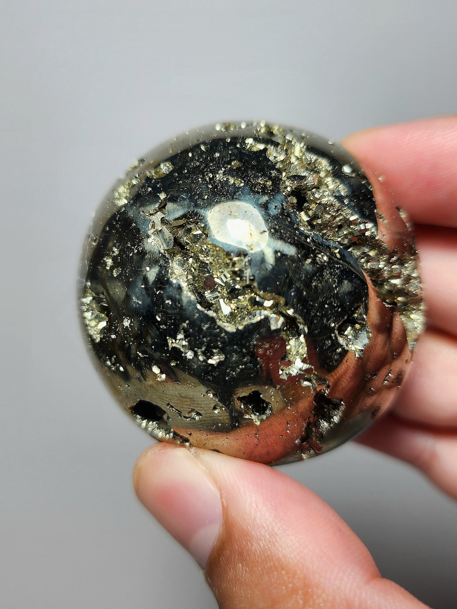 หิน Pyrite Sphere
