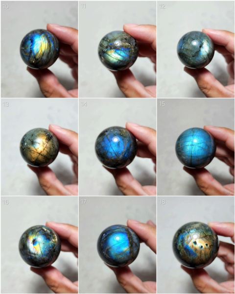ลาบราโดไรต์ ทรงกลม