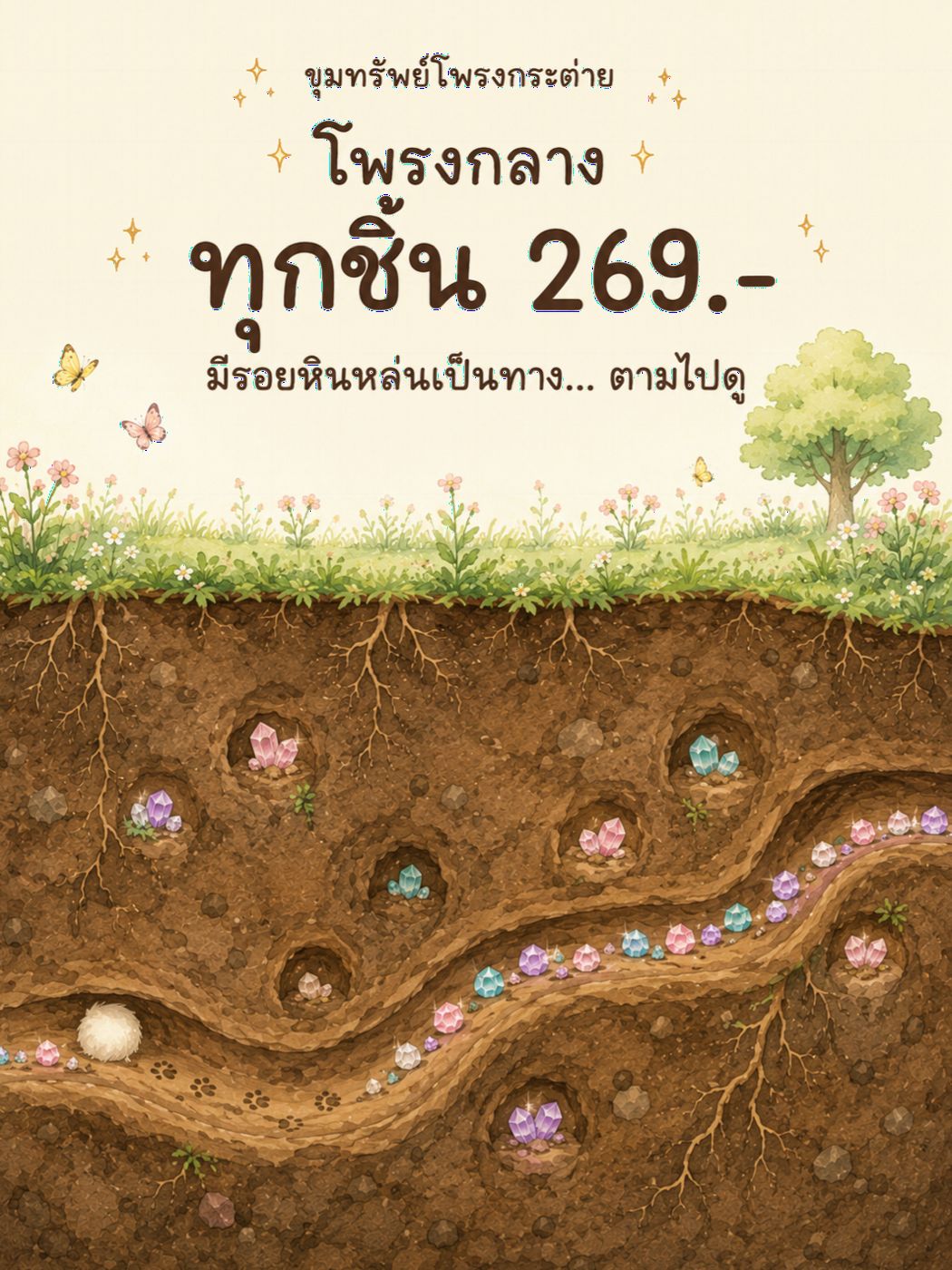 ควอตซ์พันชั้นแท่งปลายแหลม